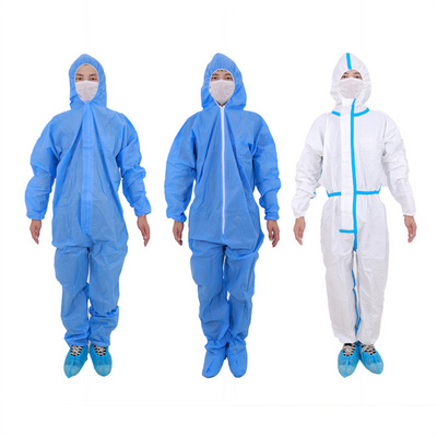 Wholesale price sms disposable shoes coverall suit coverall with hood