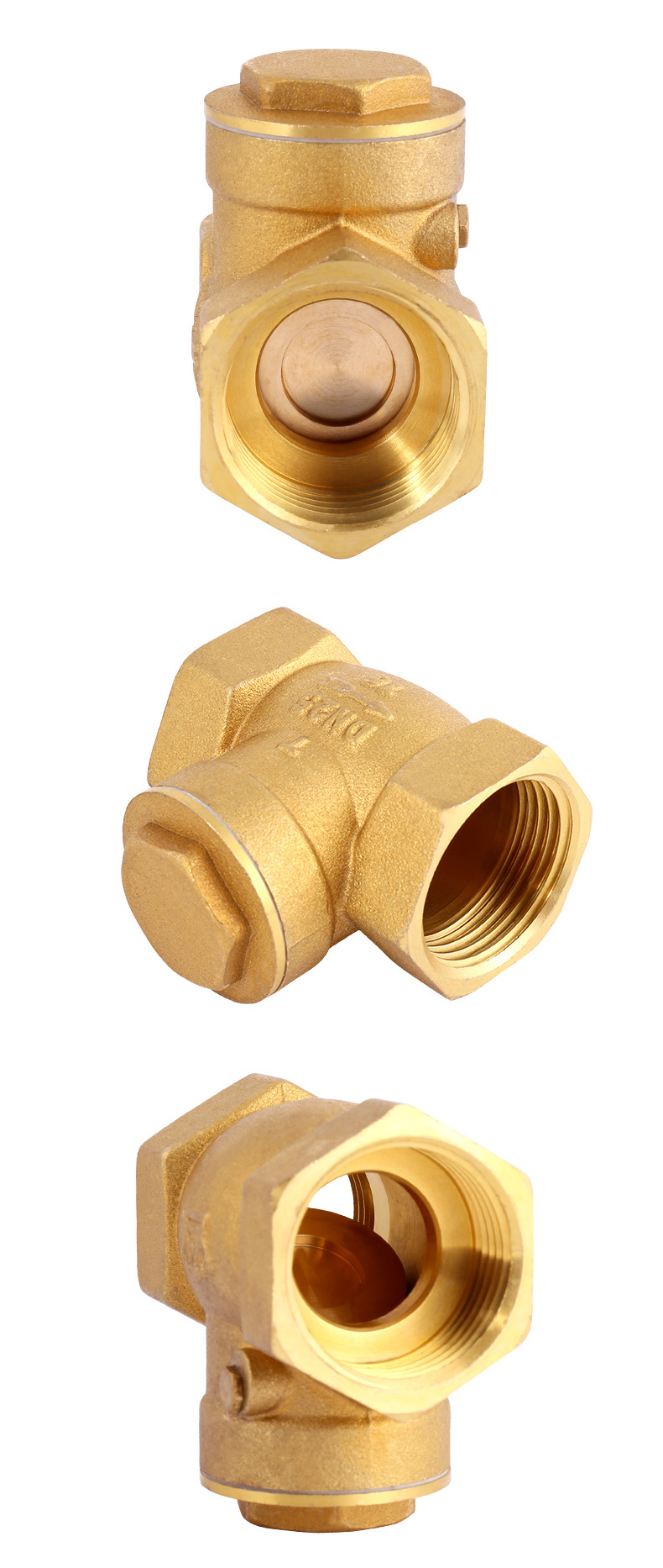 One Way Non Return Water Brass Valve Check Valve 1/2''-4''