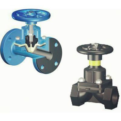 flange end cast iron /carbon steel soft seat manual diaphragm valve