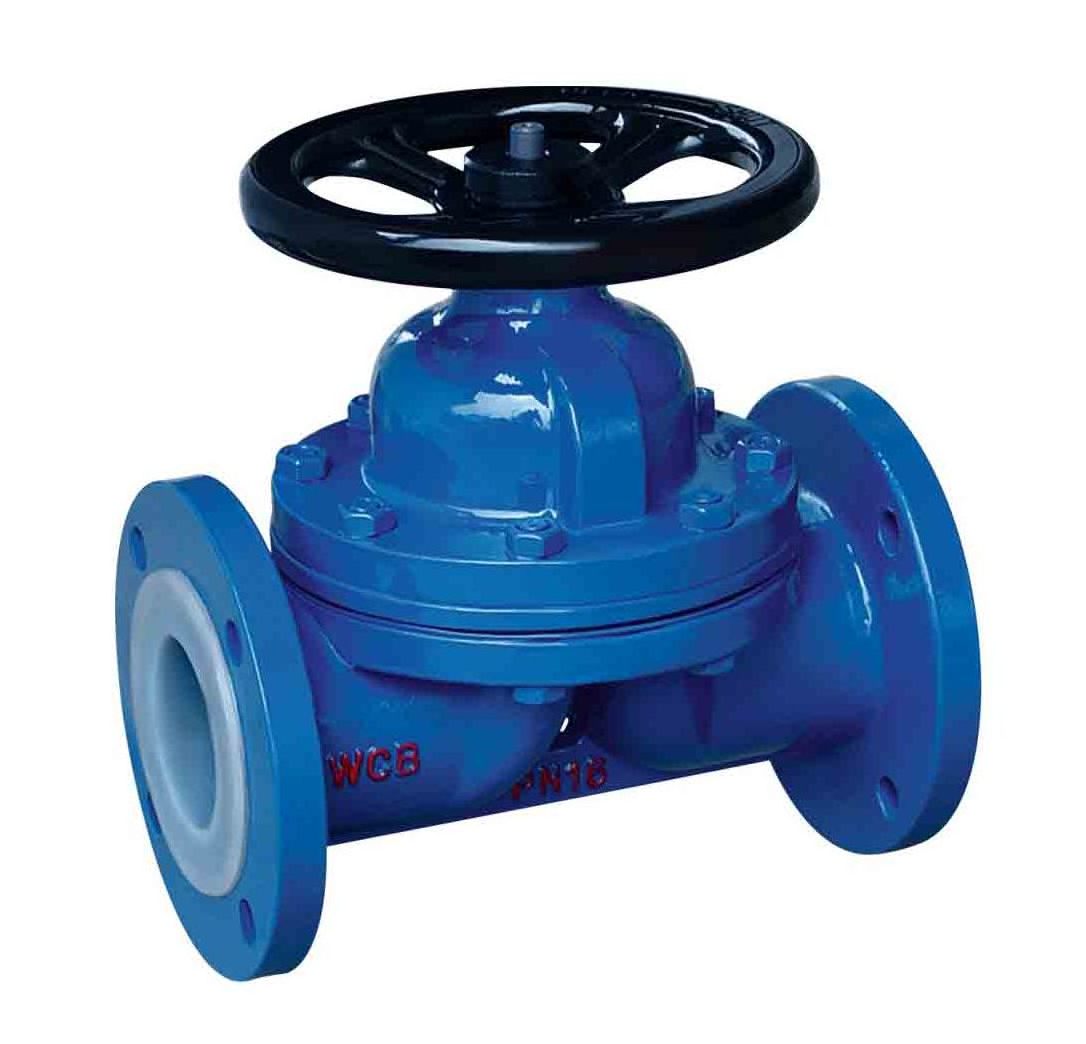 flange end cast iron /carbon steel soft seat manual diaphragm valve