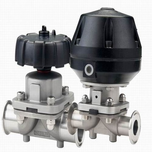 flange end cast iron /carbon steel soft seat manual diaphragm valve