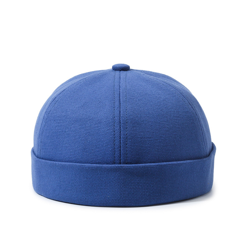 Cheap No Brim Cotton Hat Pure Color Landlord Melon Hats Short Skull Beanie Caps Hip Hop Baseball Brimless Cap