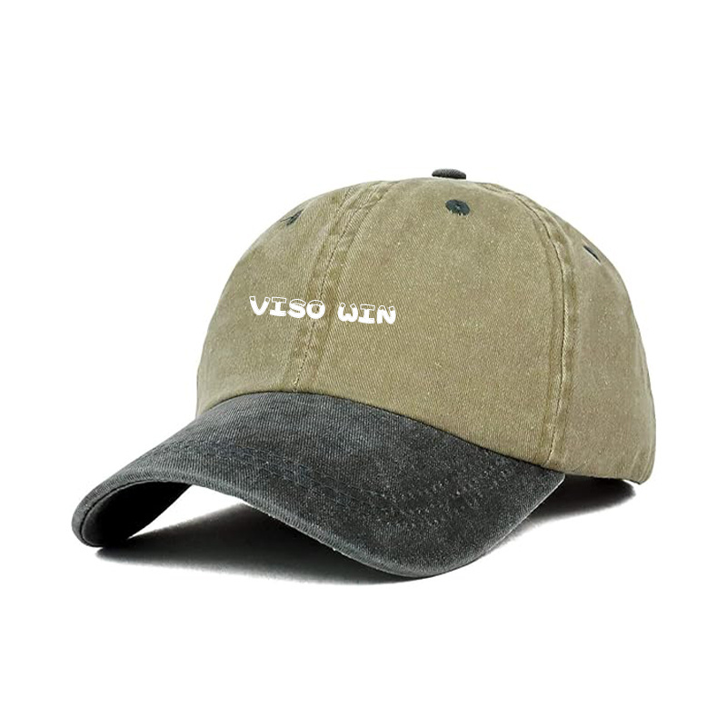 OEM/ODM New Style Washed Cloth Logo Custom Design Two Tone Summer Outdoor Sports Baseball Hat Cap With Adjustable Metal Buckle