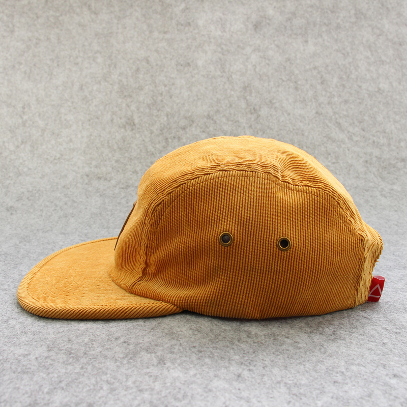 wholesale custom high quality made unstructured embroidered 6 panel blank flat brim corduroy snapback hats caps strap back