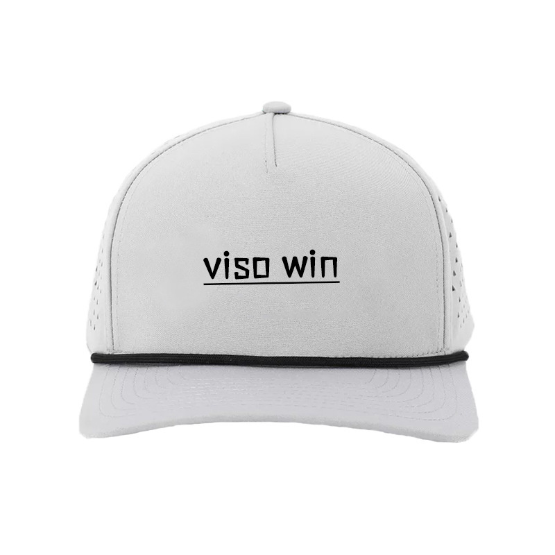 Promotion China Factory Premium Waterproof Golf Hats Curved Brim Polyester Laser Drilling Outdoor Baseball Cap With Rope