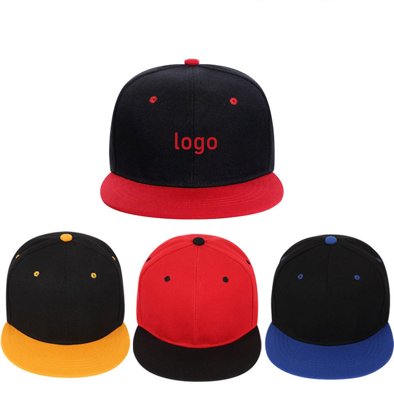 New Style Plain Flat Brim Two Tone Blank Cotton Customized Embroidery Logo High Quality Women Snapback Hat