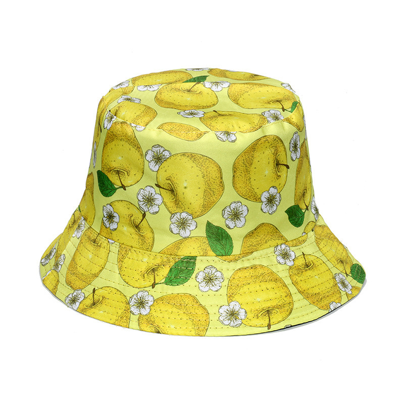 Custom Allover Printed Designer Logo 100% Cotton / polyester Summer reversible bucket hat