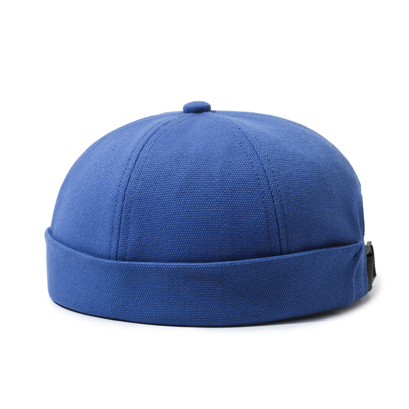 Cheap No Brim Cotton Hat Pure Color Landlord Melon Hats Short Skull Beanie Caps Hip Hop Baseball Brimless Cap