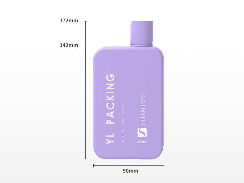 New HDPE material 450ml Purple Blue Milk Tea Shampoo Bottle Orange Bottle Shampoo Tanning Oil Bottle