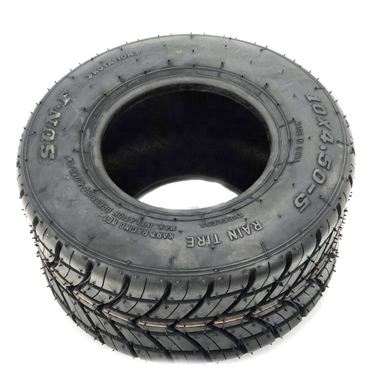 High Quality  hot melt tyre for go-kart drift car Rubber Tubeless Go Kart Tire 10x4.50-5 10*4.50-5