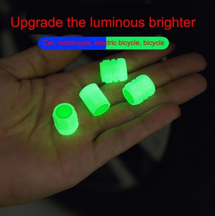 Dust Proof new durable Luminous Glow In the Dark Universal Fluorescent Car Tyre Dust Caps For Truck Vehicle Motorcycle SUV