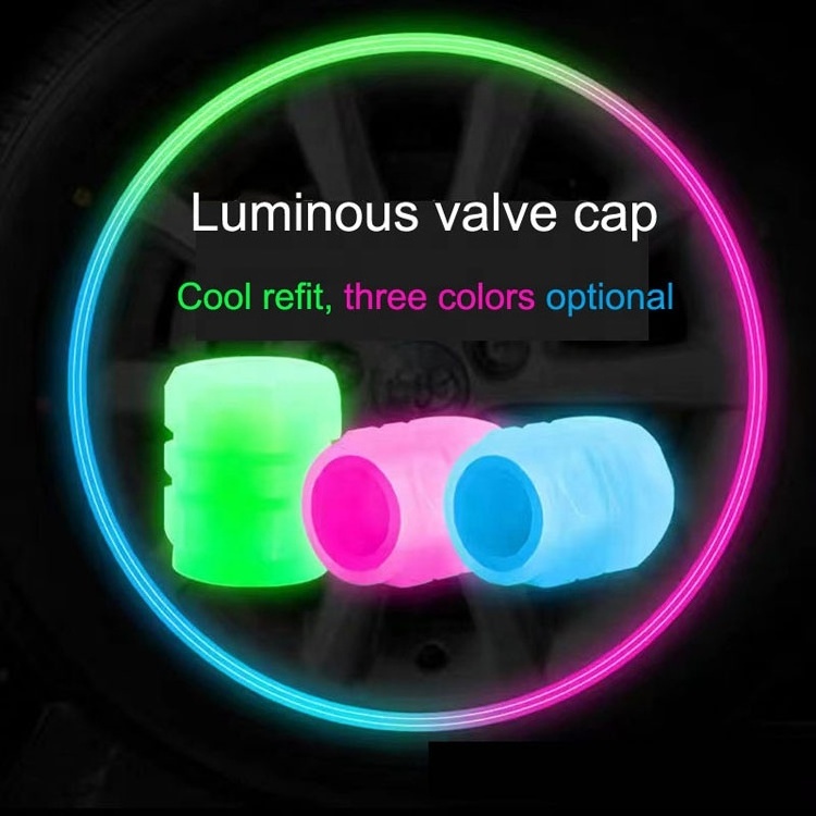 Dust Proof new durable Luminous Glow In the Dark Universal Fluorescent Car Tyre Dust Caps For Truck Vehicle Motorcycle SUV