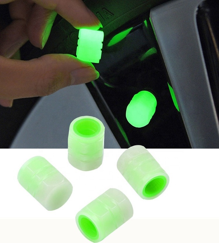 Dust Proof new durable Luminous Glow In the Dark Universal Fluorescent Car Tyre Dust Caps For Truck Vehicle Motorcycle SUV