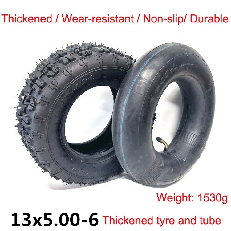 13x5.00-6 Tires and Inner Tube 13*5.00-6 for ATV 4 Wheeler Lawn Mower Yard Tractors Garden Hand Trucks