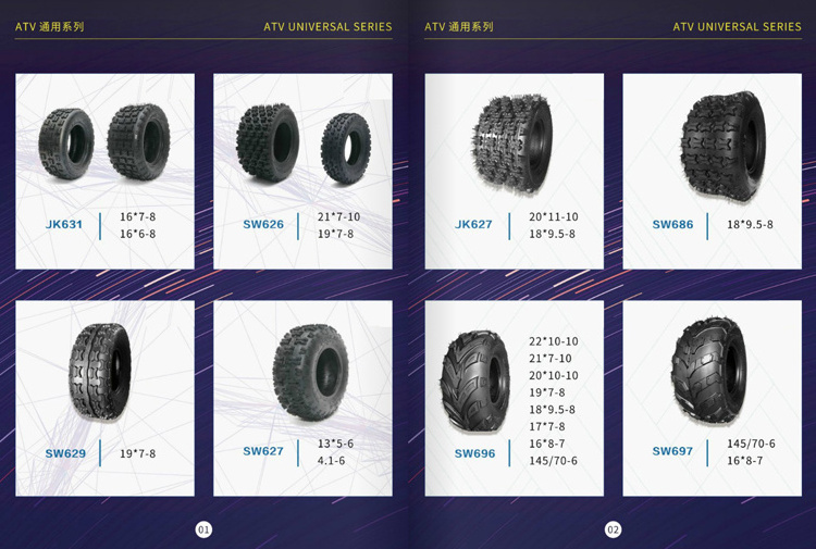 Chinese 16*8-7 ATV Tires for sale 22x10-10 23x7-10 22x10-8 18x9.5-8 185/30-4 25x10x12 145/70-6 16x8-7 tyre