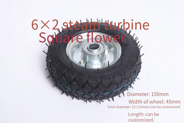 Wholesale tool car inflatable wheel 6x2 caster inflatable universal wheel 6 inch 8 inch 10 inch inflatable tire