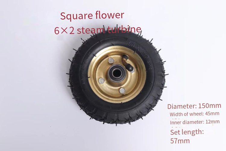 Wholesale tool car inflatable wheel 6x2 caster inflatable universal wheel 6 inch 8 inch 10 inch inflatable tire