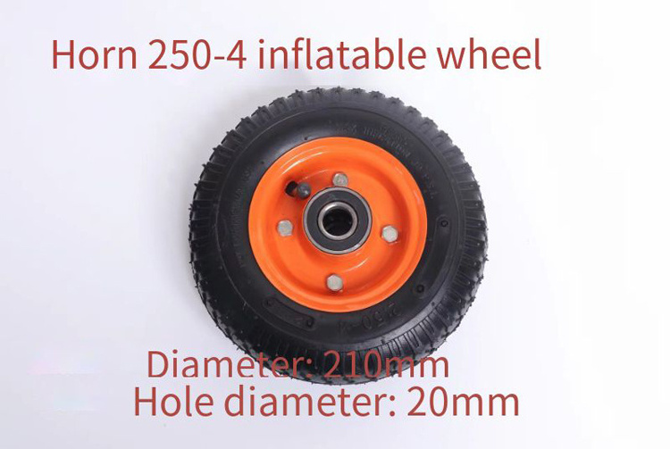 Wholesale tool car inflatable wheel 6x2 caster inflatable universal wheel 6 inch 8 inch 10 inch inflatable tire