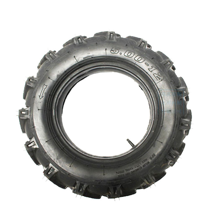 5.00-12 Heavy-Duty 4.10/3.50-4 Tire and Wheel, for Hand Truck, Gorilla Cart, Lawnmower