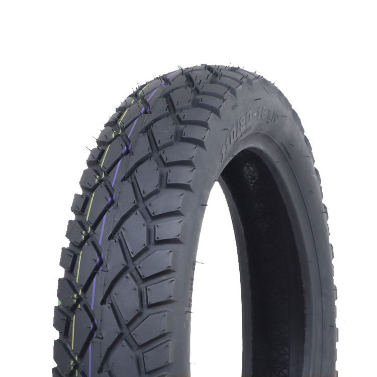 350-16/110-90-16 Front Motorcycle Tire 350-16/110-90-16 Black Wall - Fits: All Utility Motorbike Replacement