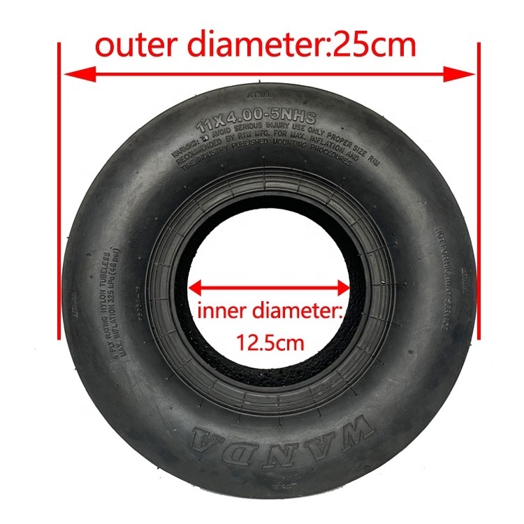 Wholesale 11 inch 11x4.00-5 Tubeless Tire For Mower Wheel Go Kart Tire Lawn Tire ATV 11*4.00-5