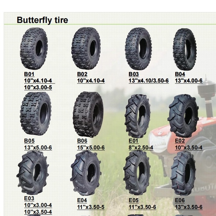 ATV and UTV  tire 4.00-10 E 16  agriculture farm tractor wheel 5.00-12 ATV tyre