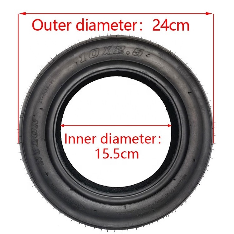 10x2.50 Pneumatic Tire Tube 10 inch 10x2.5 vacuum Tyre for Zero 10x Dualtron Kugoo Speedway 10*2.5 tubeless tires