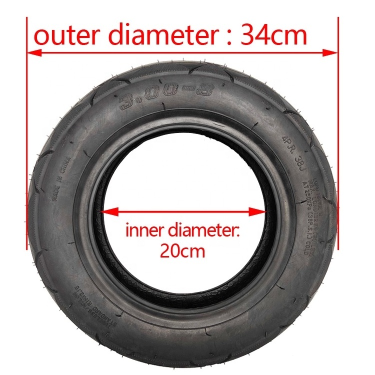 High quality 3.00-8 tubeless Tire 13 inch 300-8 3.00-10 3.50-8  350-10 Vacuum Tire for for electric vehicles