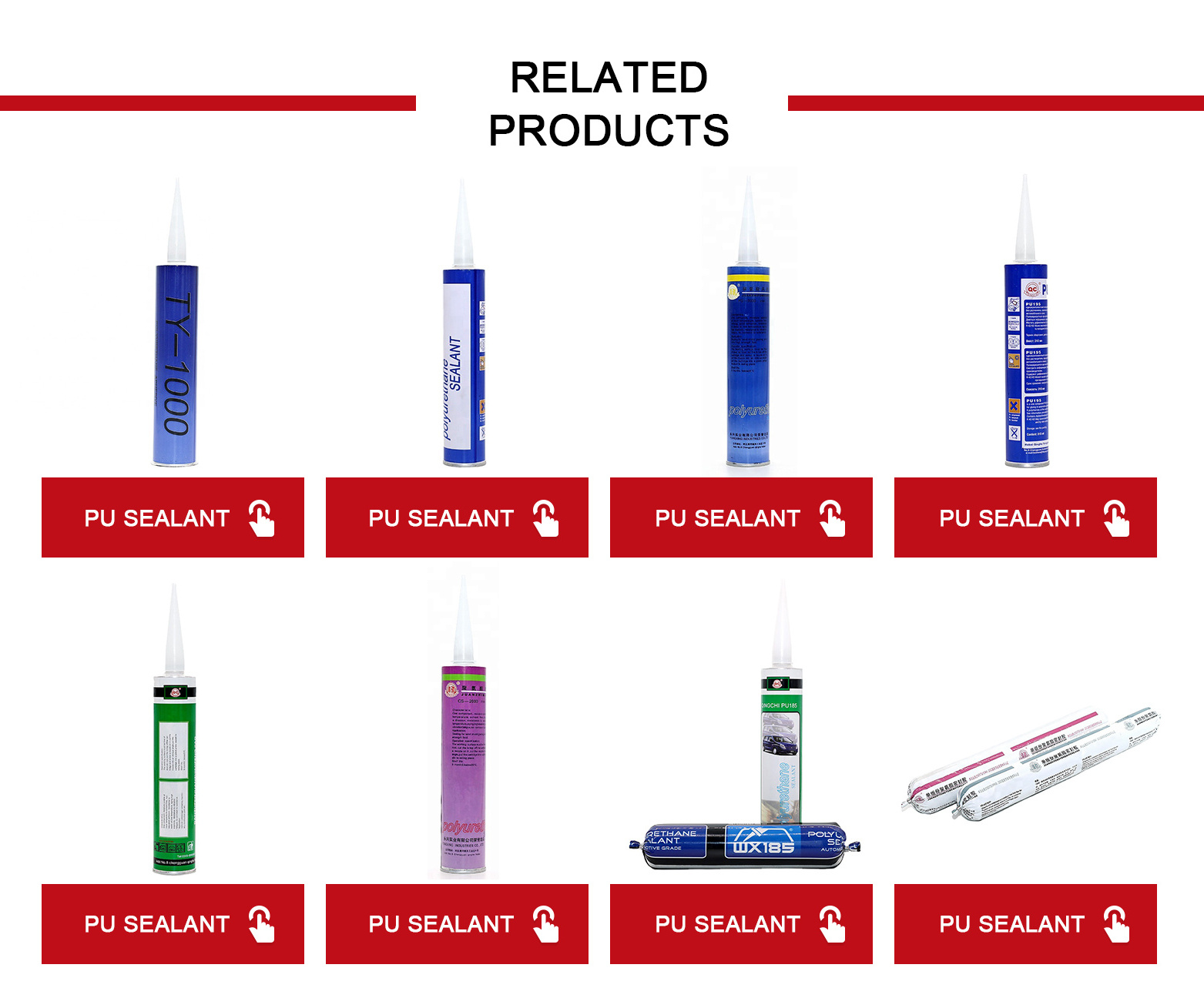 One Component Polyurethane Sealant for Car Truck Windshield Body Bonding and Sealing Polyurethane windshield sealant