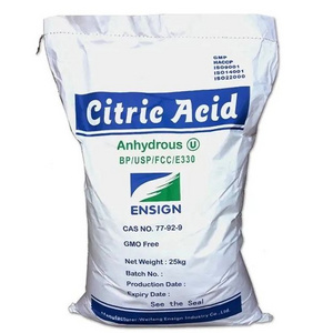 Good price prompt delivery citric acid anhydrous food grade 30-100mesh citric acid production plant 1kg citric acid