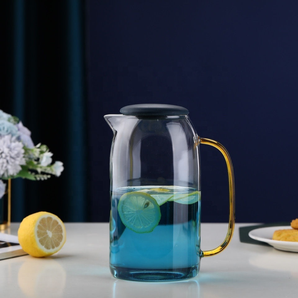 Wholesale  Large High quality high borosilicate glass water jug For Hot Cold Water