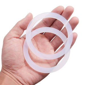 Professional standard Transparent White Food Grade Gasket Seal Silicone Round rubber Gasket food grade silicone gasket sheet