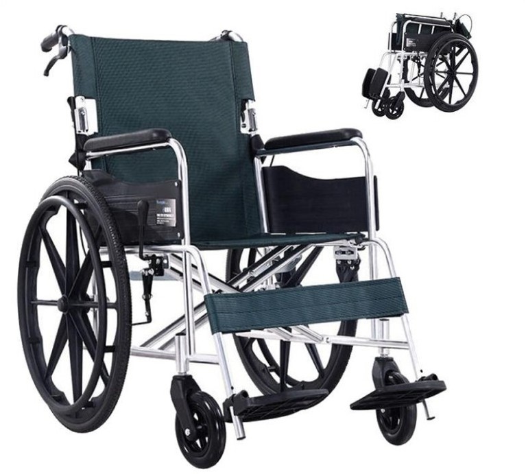 Best Selling Outdoor Beach Wheelchair Portable Foldable Assisted Medical Manual Wheelchair For Disabled