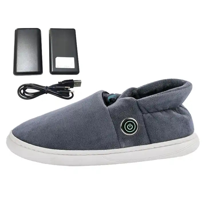 USB Battery Rechargeable Safety Electrically Warm Heated Shoes with 3 Levels Temperature Control