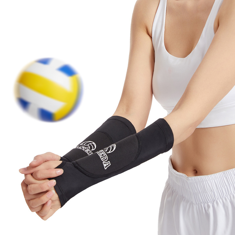 Volleyball Arm Sleeves Passing Arm Pads Training Hitting Wrist Guard with Protection Pads and Thumb Hole