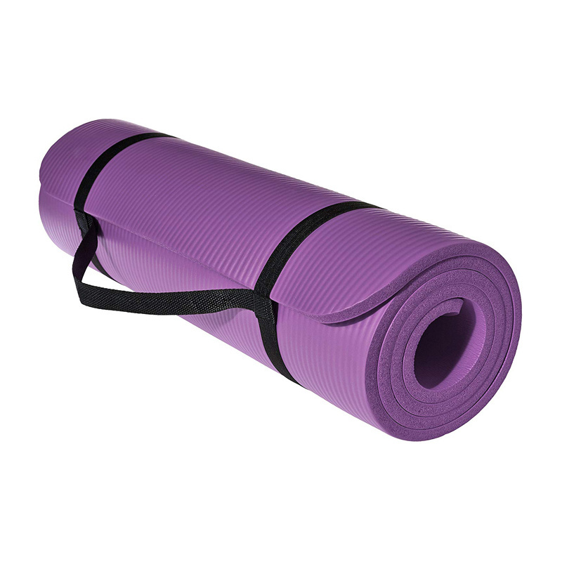 Eco friendly Custom Logo High Density Non Slip Yoga Mat Exercise Mat for Yoga, Pilates, Stretching with Carring Strap