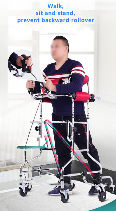 Adult Standing Frame Elderly Disabled Walker Foldable Rollator Walkers For Celebrah Palsy