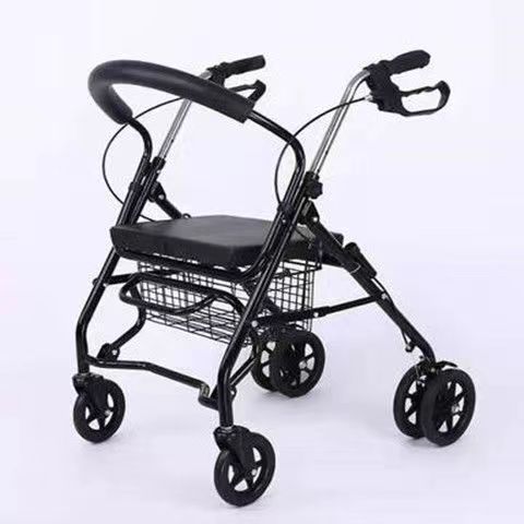 Aid rollator rehabilitation walker for disabled elderly with shopping cart