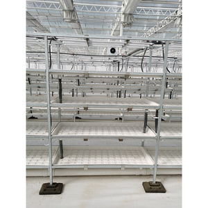 agriculture equipment greenhouse hydroponics system tray grow plastic 4x8 flood gutter tray rolling bench multi-layer seedbed