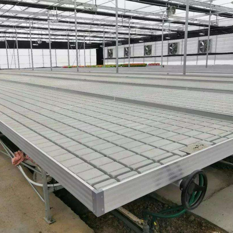 High quality hydroponic flood rolling benches growing table