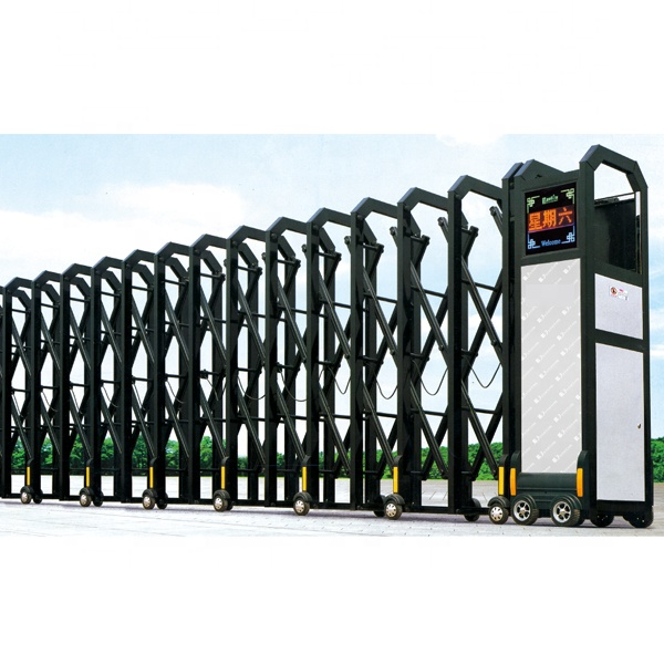 Factory School Main Gate Driveway Design Automatic Retractable Folding Collapsible Gate