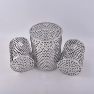 Anti corrosion Fuel oil transfer pump double oil filter cylinder stainless steel perforated mesh basket metal filter cartridge