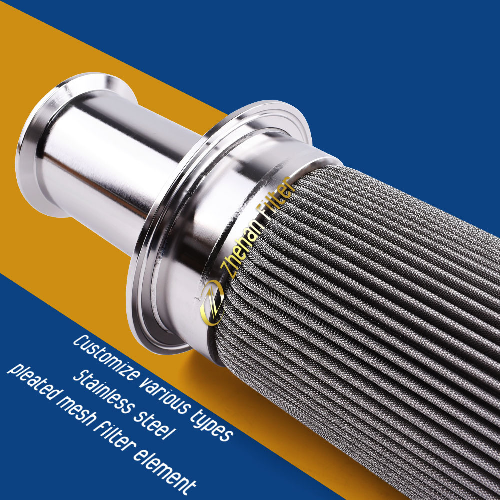 Stainless SS 304 316 Pleated Filter Cartridge valco melton hotmelt filter  Pump Suction Vacuum Hydraulic Filter