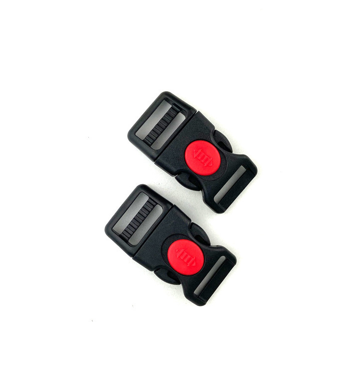 20mm black Plastic Buckle Snap Lock Backpack Adjustable Side Quick Release Plastic Cam Buckle 3-Way Helmet Plastic Buckle