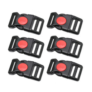 20mm black Plastic Buckle Snap Lock Backpack Adjustable Side Quick Release Plastic Cam Buckle 3-Way Helmet Plastic Buckle