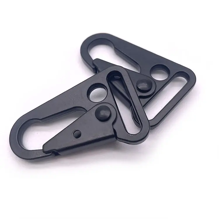 25mm Zinc Alloy Matt Black Snap Hook Buckle outdoor carabiner hook metal olecranon snap clasp