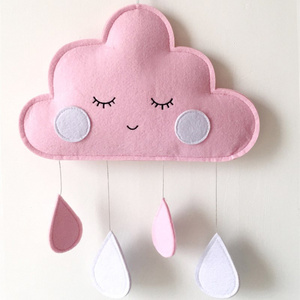 Ins Felt Cloud Raindrop Pendant Wall Hanging Ornaments Nordic Style Kids Room Decorations Baby Tent Nursery Decor Photo Props