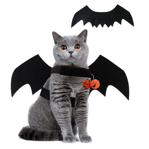 Halloween Carnival Party Decor Customized Black Felt Material Bat Wings for Pet