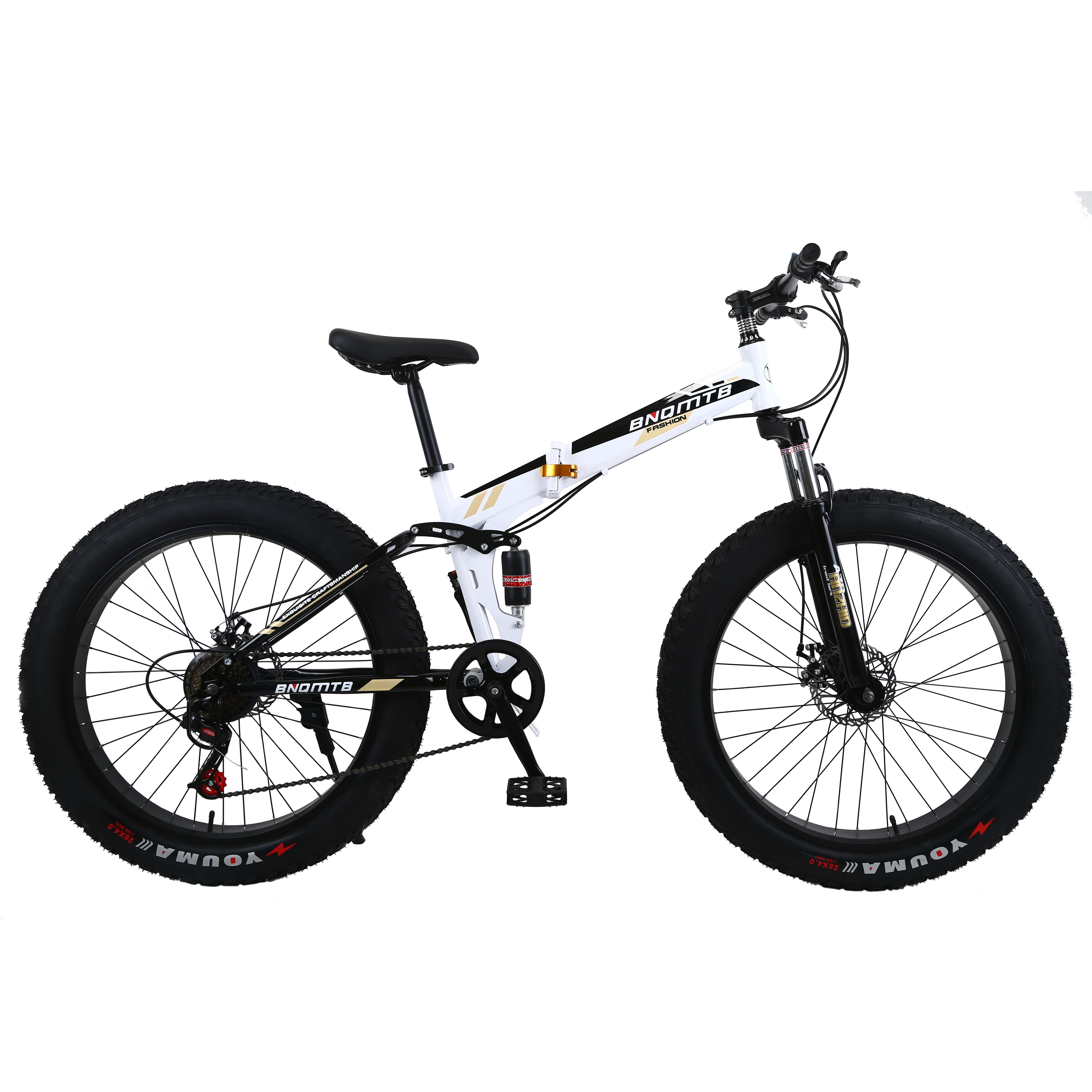 2024 bicycle 26 inch suspension fork fat snow bike for child and adult / airless tires 2.125 of kids mtb fat snow bikes