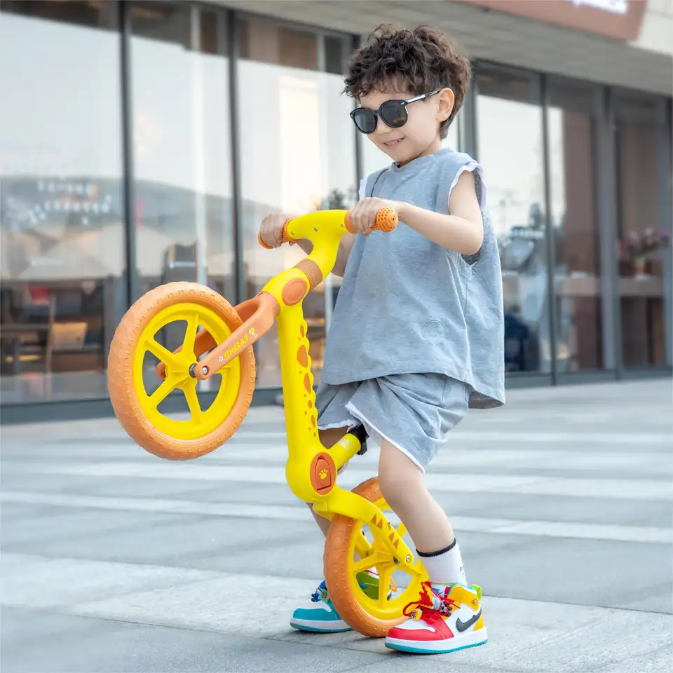 Hot Kids' All-In-One Wheel Balance Bike Non-Pedal Scooter for 1-6 Year Old Toddlers Children's Sports Toy in Tricycle Style